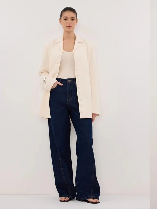 Dissh Ryker Cream Oversized Blazer size 4 - Picture 2 of 5